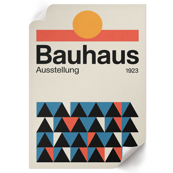 Wall art featuring Bauhaus geometric design