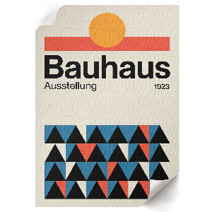 Wall art featuring Bauhaus geometric design