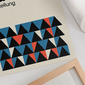 Wall art featuring Bauhaus geometric design