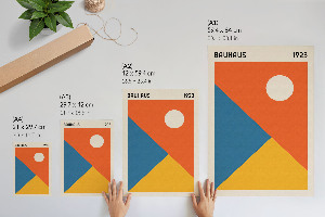 Bauhaus illustration wall print