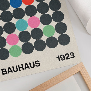 Art print with a Bauhaus abstraction
