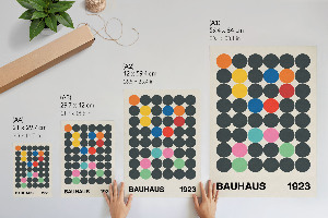 Art print with a Bauhaus abstraction