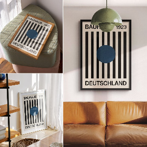 Bauhaus-style wall art