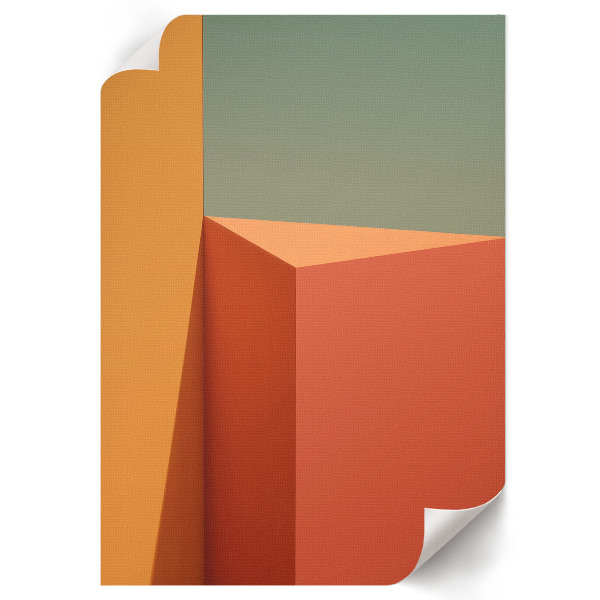Wall print featuring geometric minimalism