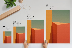 Wall print featuring geometric minimalism
