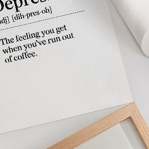 Art print with the definition of 