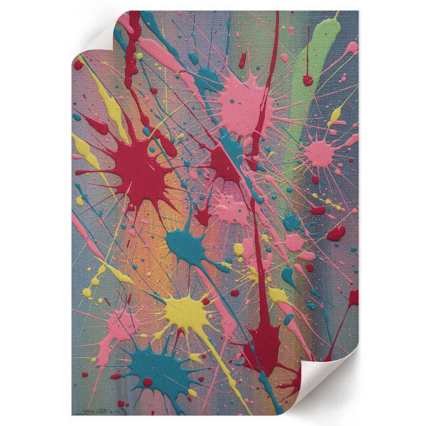 Wall art featuring colorful spots