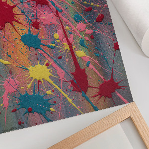 Wall art featuring colorful spots