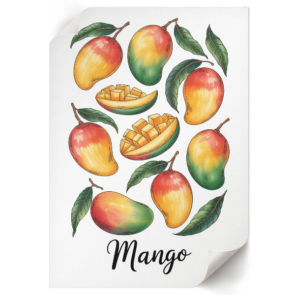 Wall print with an exotic mango motif