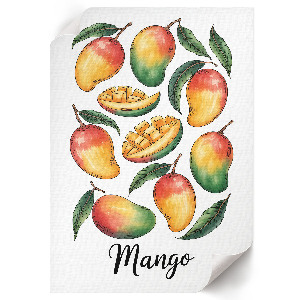 Wall print with an exotic mango motif