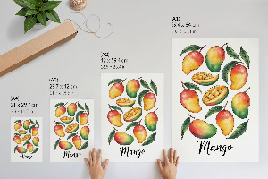 Wall print with an exotic mango motif