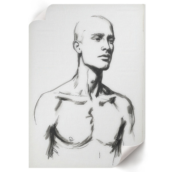 Art print Drawing of a man