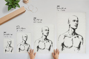 Art print Drawing of a man