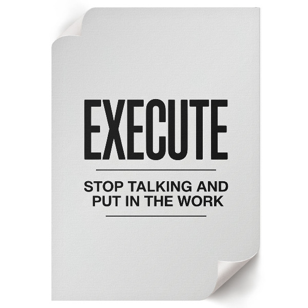 Decorative poster Inspirational text