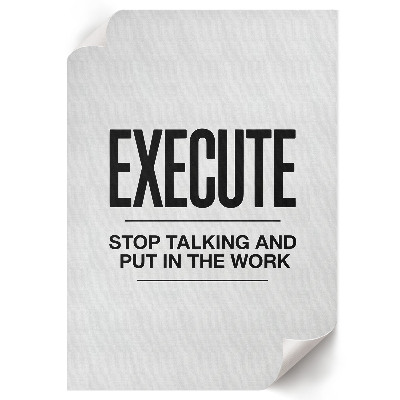 Decorative poster Inspirational text