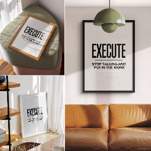 Decorative poster Inspirational text