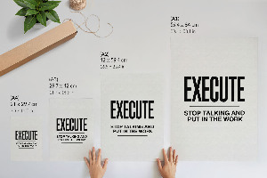 Decorative poster Inspirational text