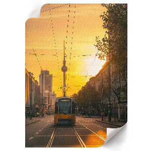 Wall print featuring a city tram