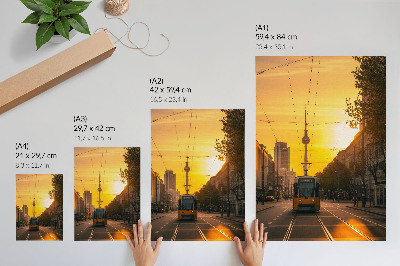 Wall print City tram