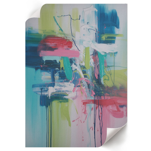 Wall print with a colorful abstract design