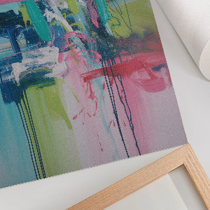 Wall print with a colorful abstract design