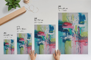 Wall print with a colorful abstract design