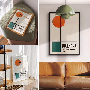 Bauhaus-style wall art