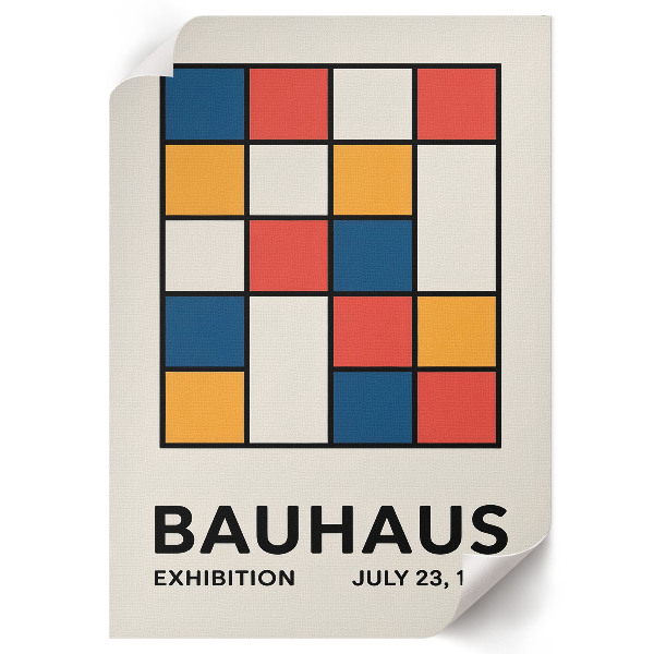 Decorative poster featuring geometric art