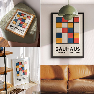 Decorative poster featuring geometric art