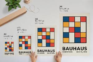 Decorative poster featuring geometric art