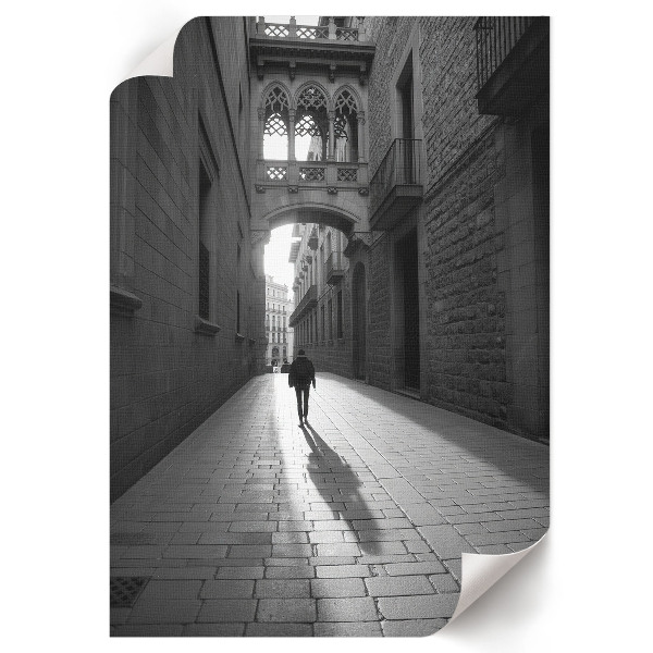 Wall art Black and white street