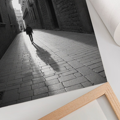 Wall art Black and white street