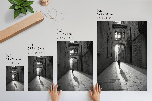 Wall art Black and white street