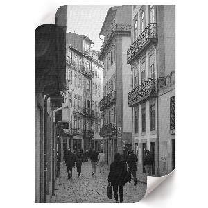 Art print depicting a city scene