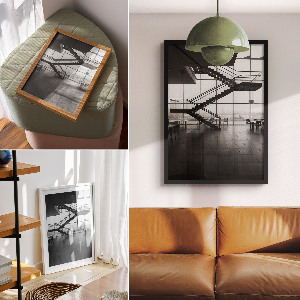 Art print Stairs interior