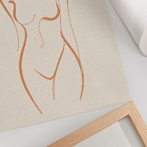 Poster showing the outline of a woman