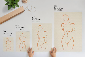 Poster showing the outline of a woman