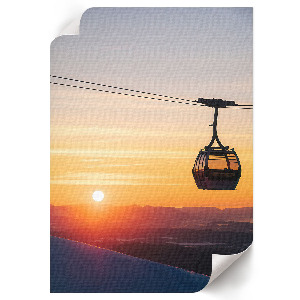 Wall art with a sunset motif
