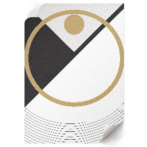Wall print with a geometric composition