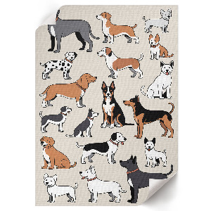 Art print featuring a dog illustration