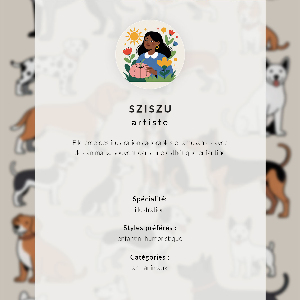 Art print Dog illustration