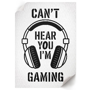Art print Gamer's text