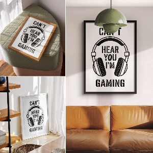 Art print Gamer's text