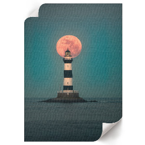 Decorative poster The Lighthouse and the Moon