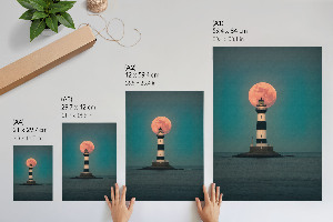 Decorative poster The Lighthouse and the Moon