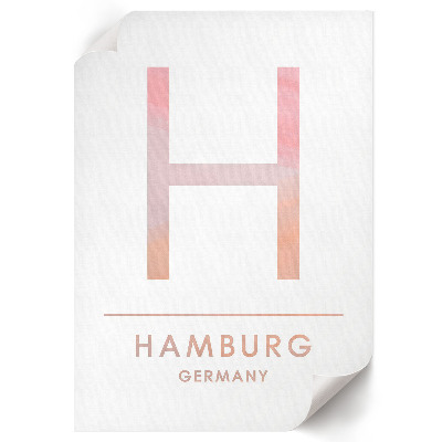 Wall print H is for Hamburg