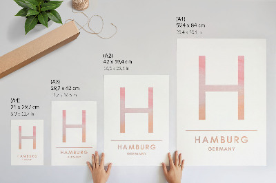 Wall print H is for Hamburg
