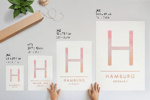 Wall print H is for Hamburg