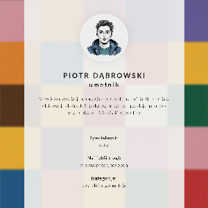Decorative poster featuring colorful squares