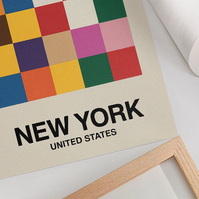 Decorative poster Colorful squares